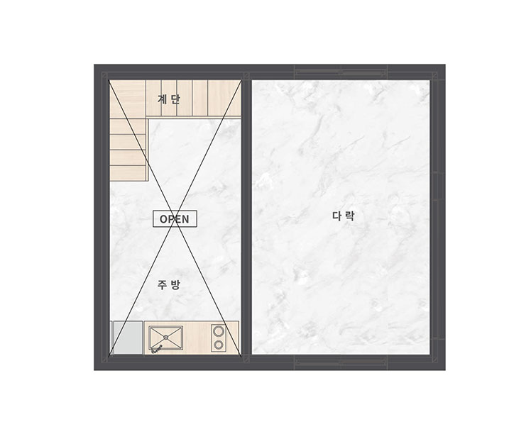 쉼하우스_복층_세컨하우스_숙박시설_펜션_스칸디15_실내_평면도2